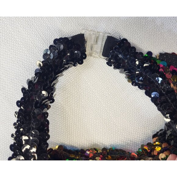 Glamour Costumes Black Gold Colorful Sequin Halter Dance Costume Child Small 4-6 - Picture 11 of 16